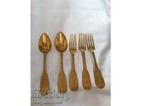 Gold-plated Christofle flatware