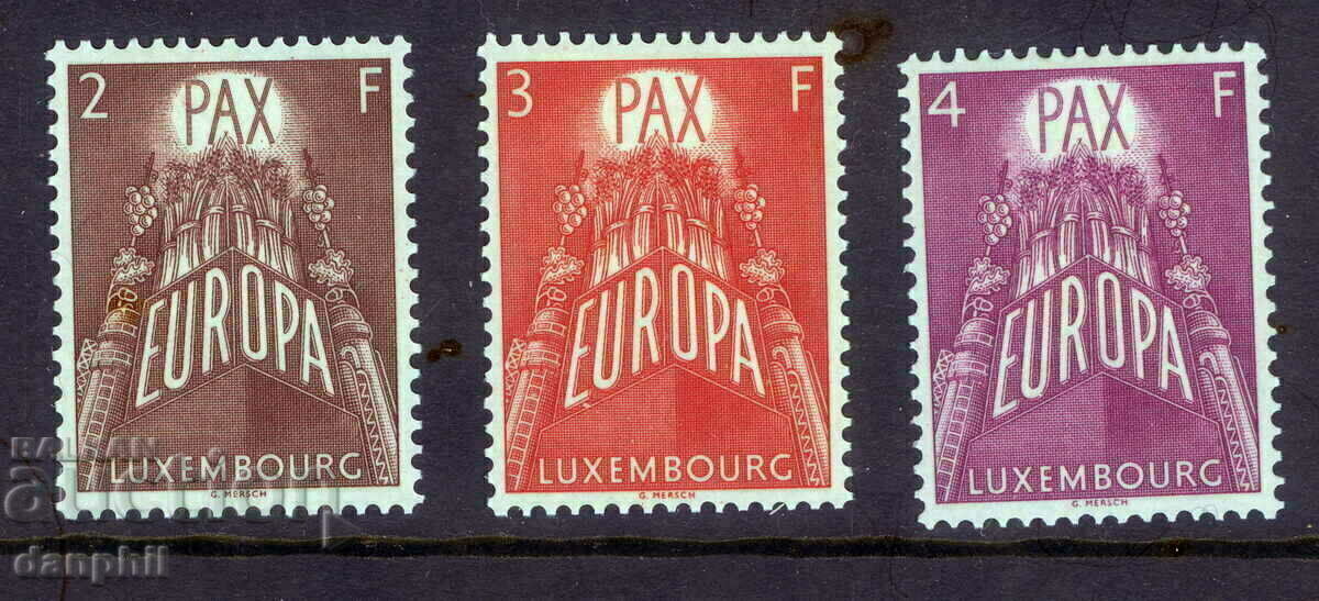 Luxemburg 1957 Europa CEPT (**) serie curată cu patch-uri