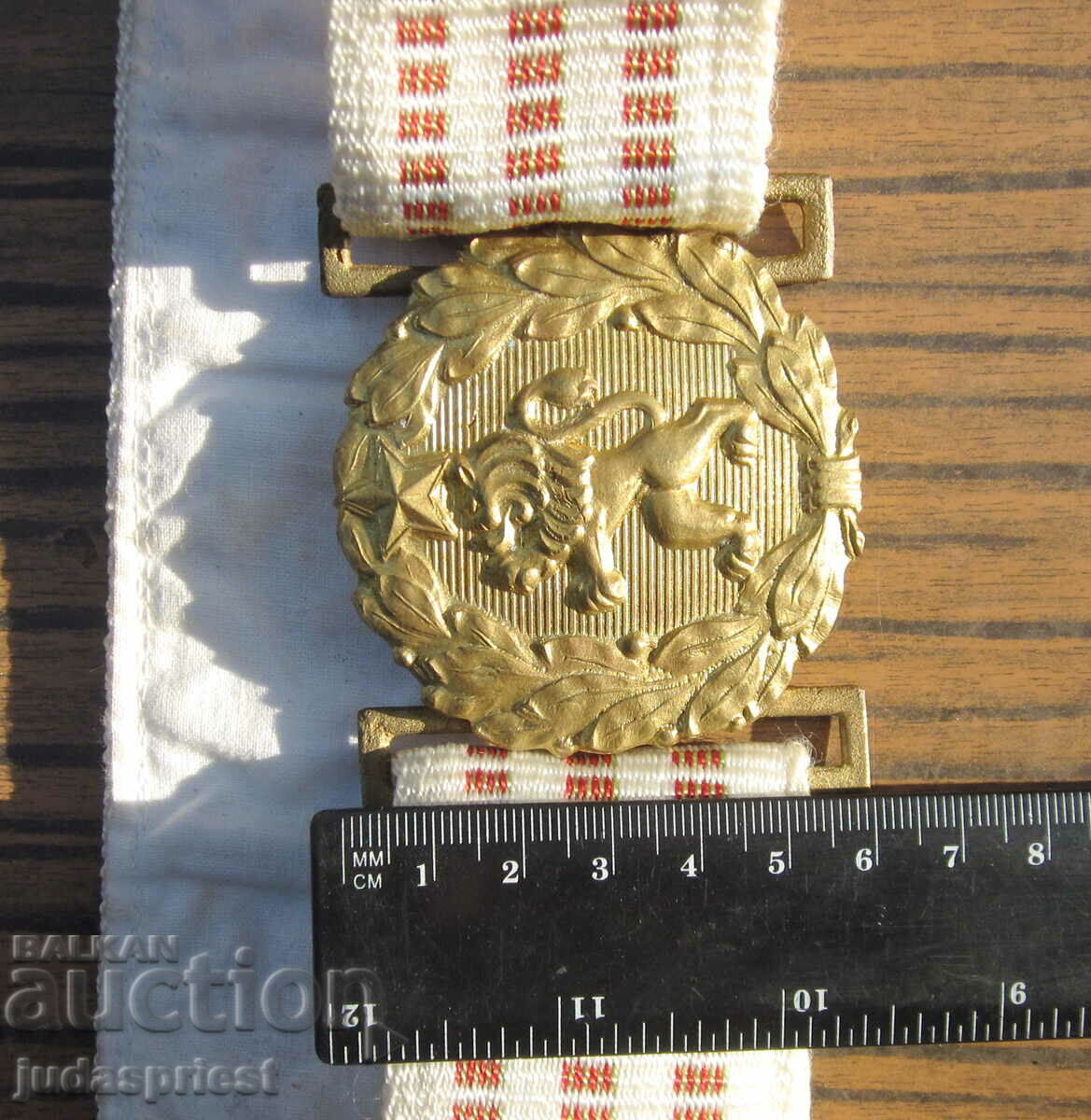 veche centură de paradă militară ofițer bulgar pentru uniformă - 5