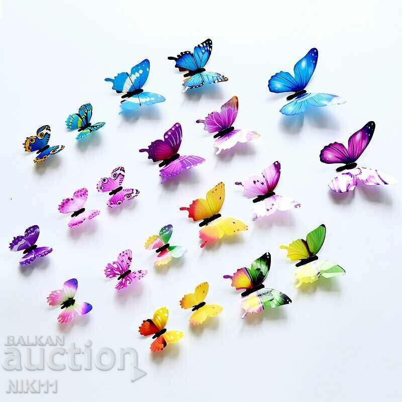 12 pcs. Glowing butterflies 3D, luminescent fluorescent with price 8.00 BGN | € 4.09 12 pcs. Glowing butterflies 3D, luminescent fluorescent with price 8.00 BGN | € 4.09