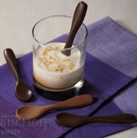 Silicone mold 3D spoons 6 pcs, Chocolate fondant spoon with price 9.00 BGN | € 4.60 Silicone mold 3D spoons 6 pcs, Chocolate fondant spoon with price 9.00 BGN | € 4.60