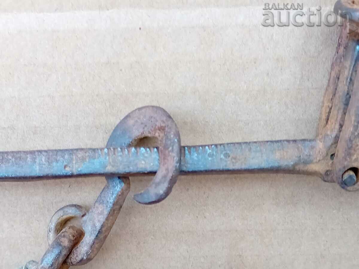 antique ottoman scale with mace scales in oki wrought iron - 5 antique ottoman scale with mace scales in oki wrought iron - 5