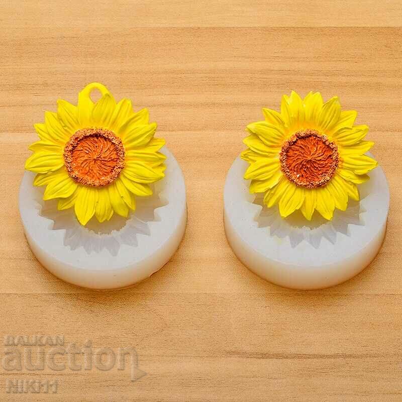 Sunflower silicone mold, cake decoration, fondant