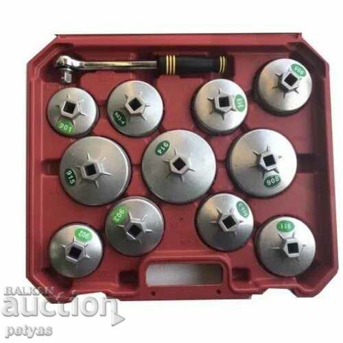 Auction  Set of cups for oil filters 23 pieces set