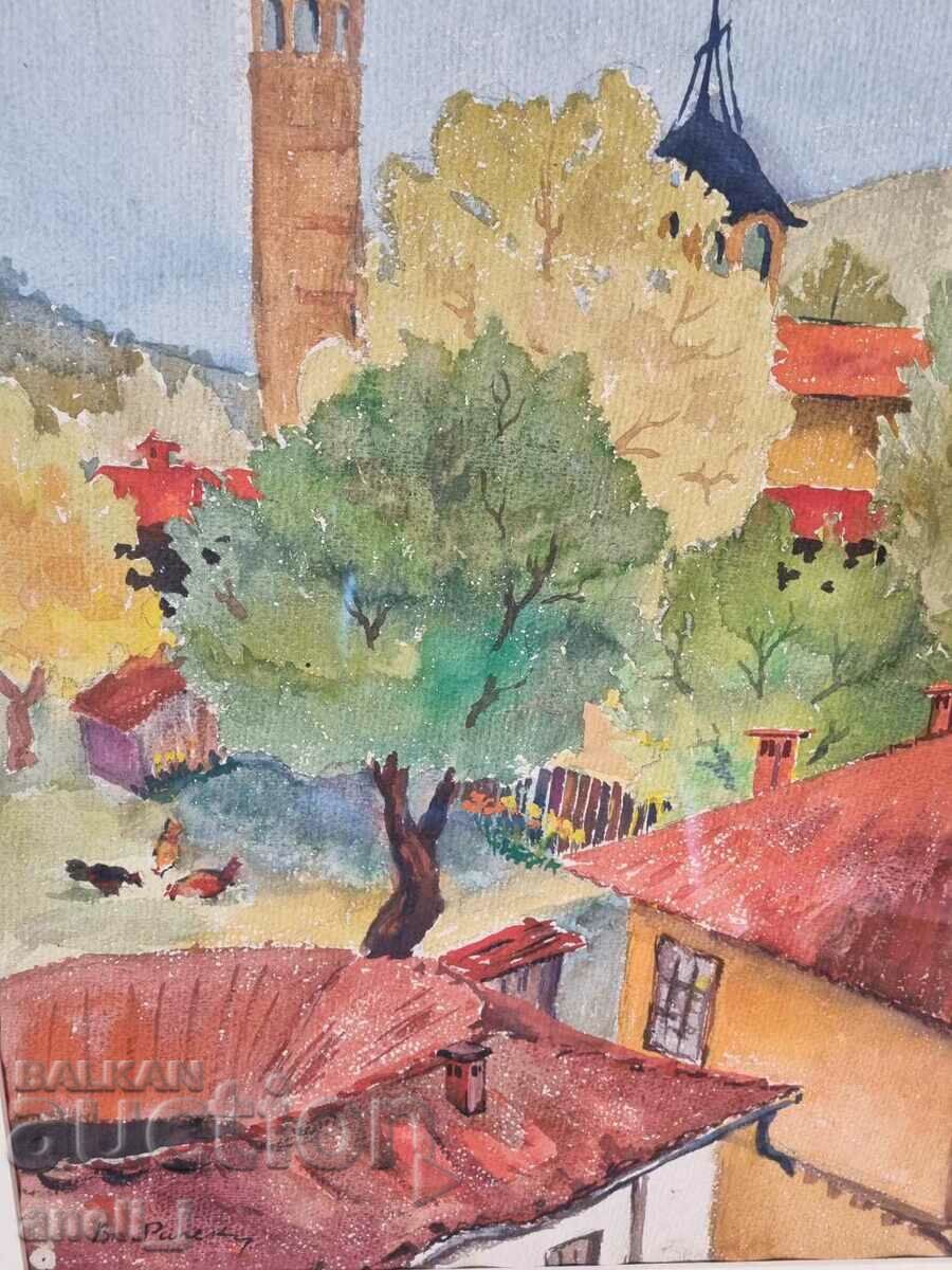 Watercolor by Vladimir Rilski with price 2400.00 BGN | € 1227.10 Watercolor by Vladimir Rilski with price 2400.00 BGN | € 1227.10