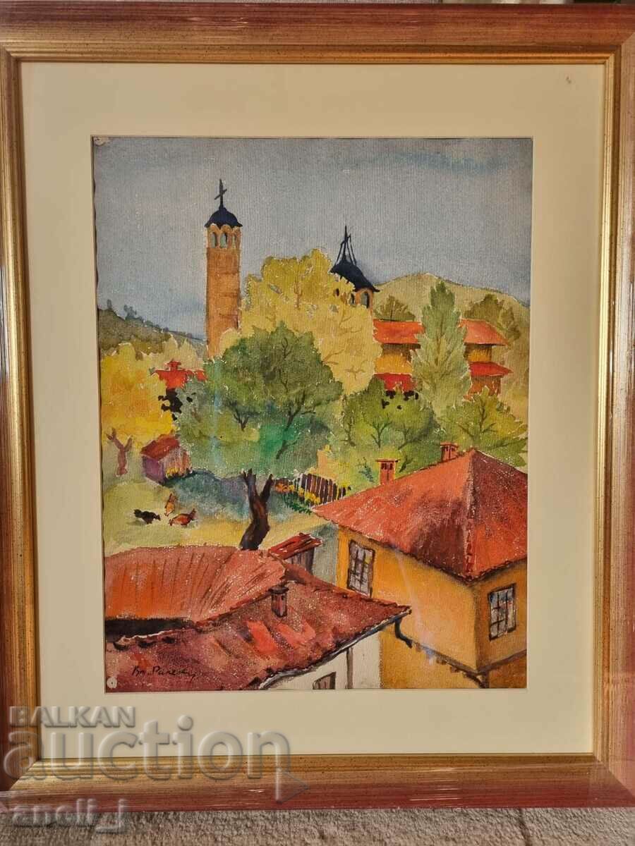 Акварел на Владимир Рилски