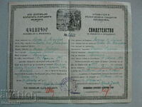 Armenian baptismal certificate 1953