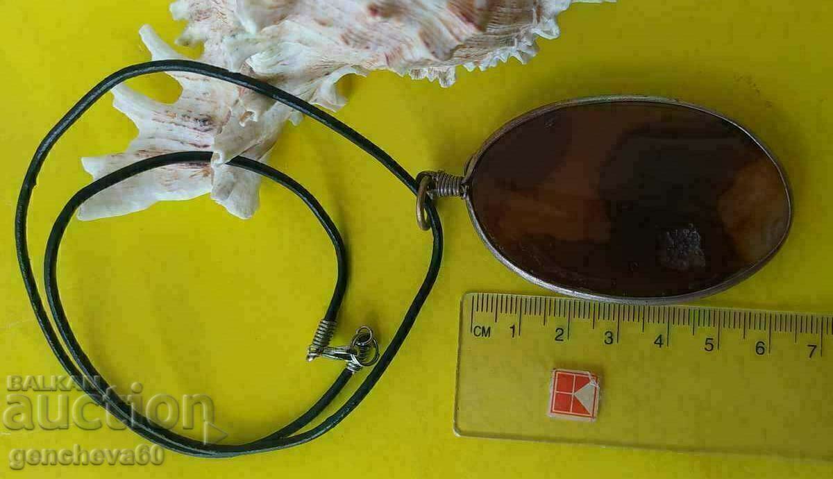 Licitație Colier din agat natural lustruit, mare Licitație Colier din agat natural lustruit, mare