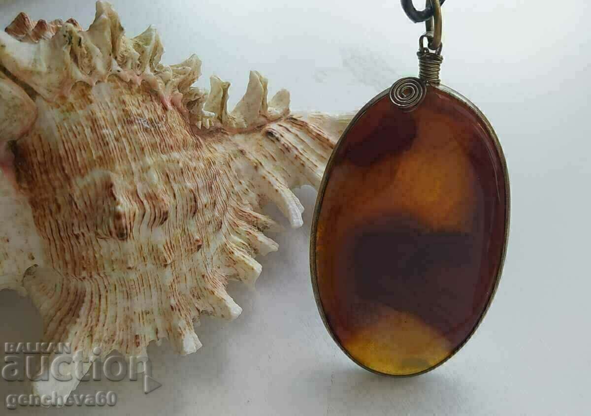 Livrarea Colier din agat natural lustruit, mare Livrarea Colier din agat natural lustruit, mare