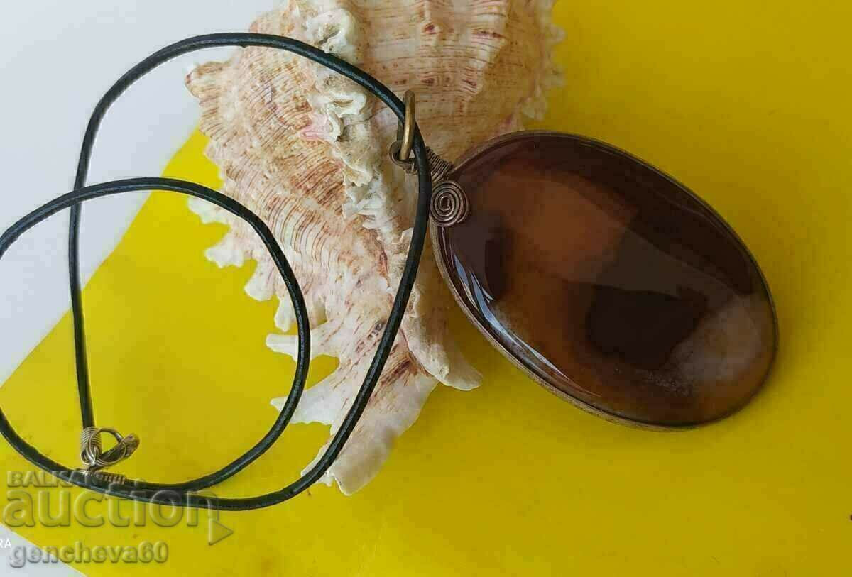 Colier din agat natural lustruit, mare Colier din agat natural lustruit, mare