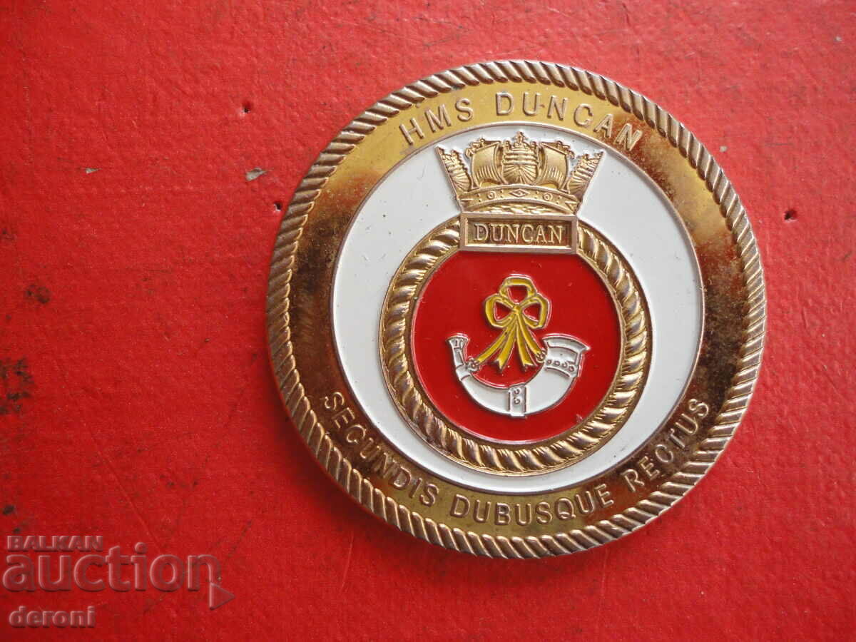 Gilt British Naval Medal Plaque Coin with price 10.00 BGN | € 5.11