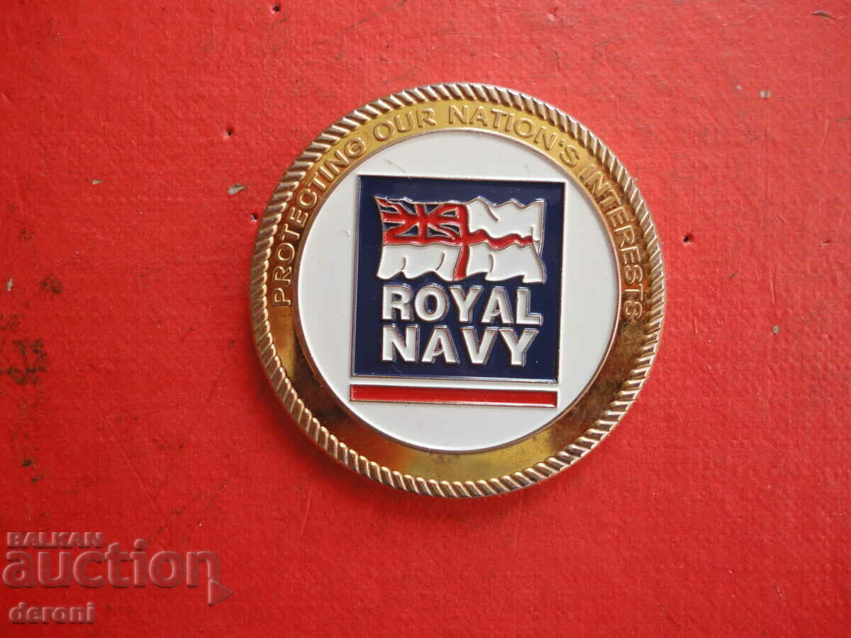 Delivery of Gilt British Naval Medal Plaque Coin
