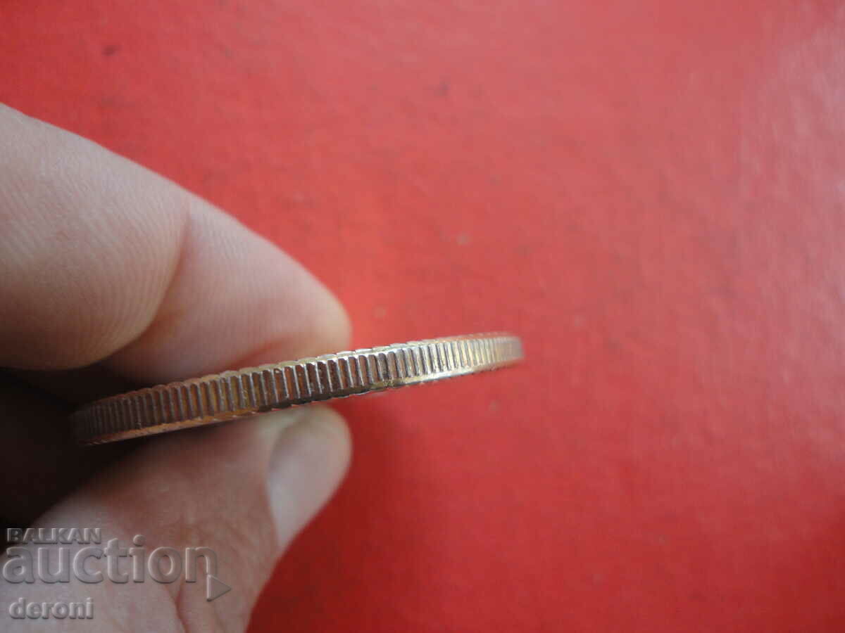 Gilt British Naval Medal Plaque Coin - 5