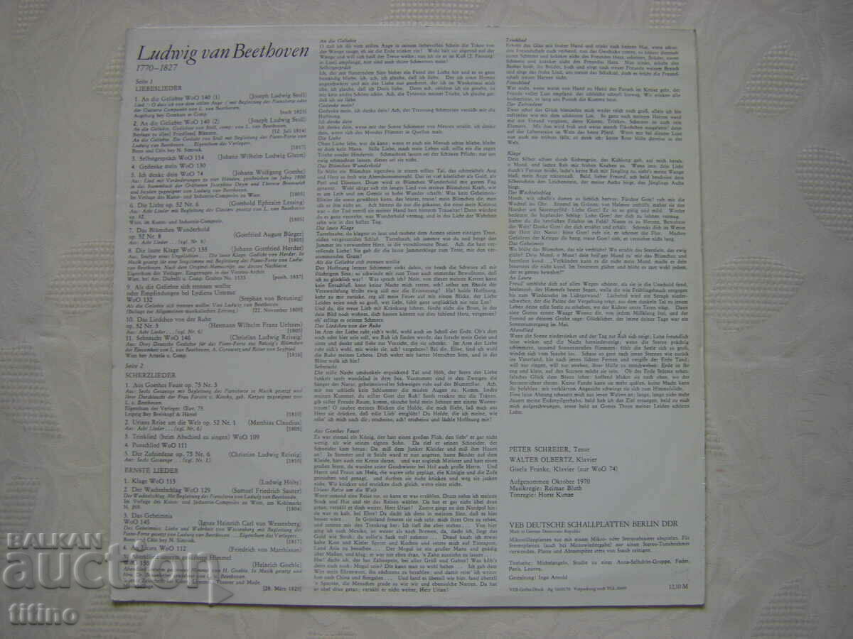 Delivery of Ludwig van Beethoven ‎– Patriotische Gesange, Besinnliche Li