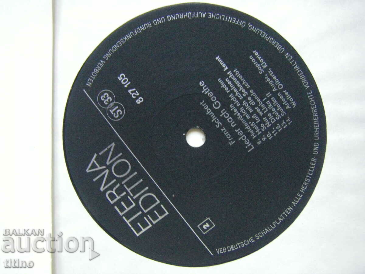 Auction Schubert, Arleen Auger, Walter Olbertz –Lieder Nach Goethe Auction Schubert, Arleen Auger, Walter Olbertz –Lieder Nach Goethe