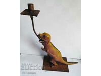 figurine dinosaur candle holder