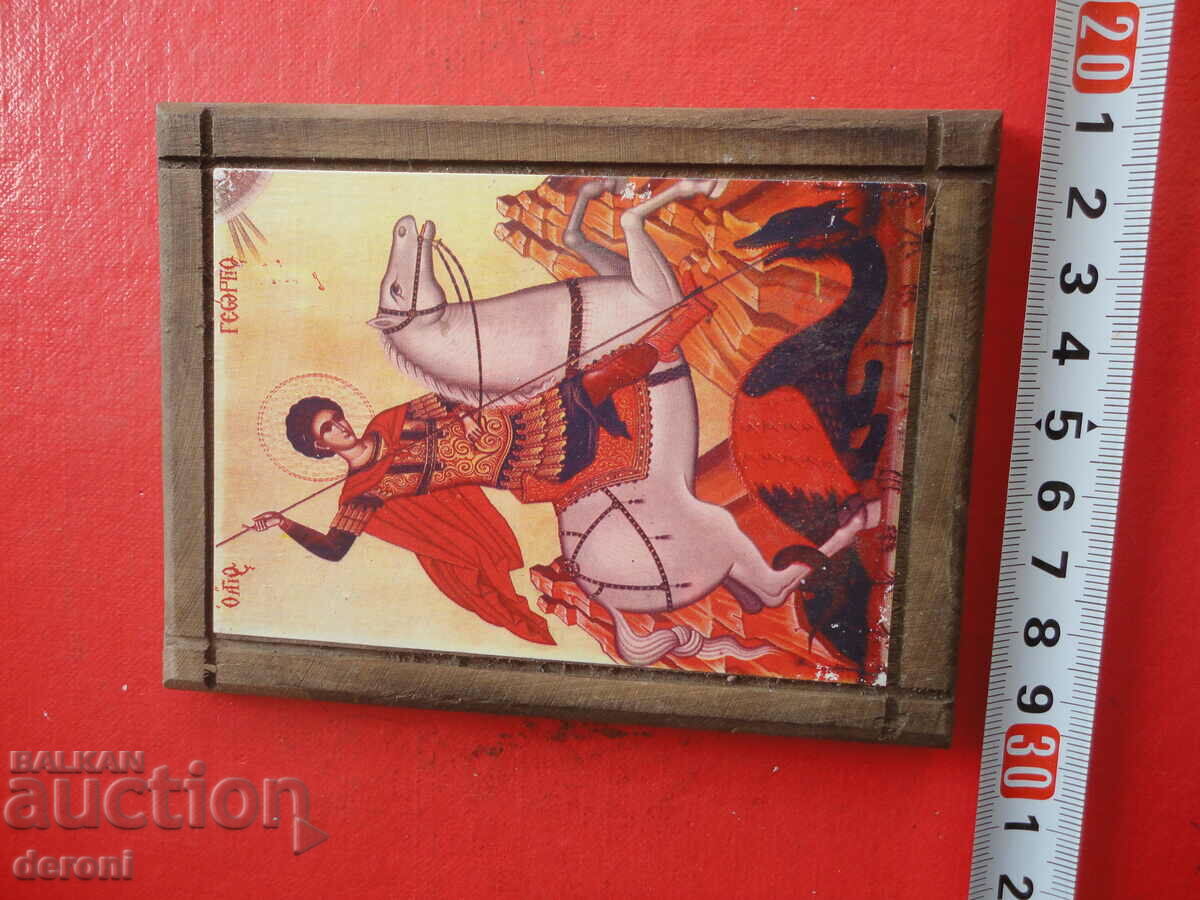 Greek icon of Saint George with price 10.00 BGN | € 5.11 Greek icon of Saint George with price 10.00 BGN | € 5.11