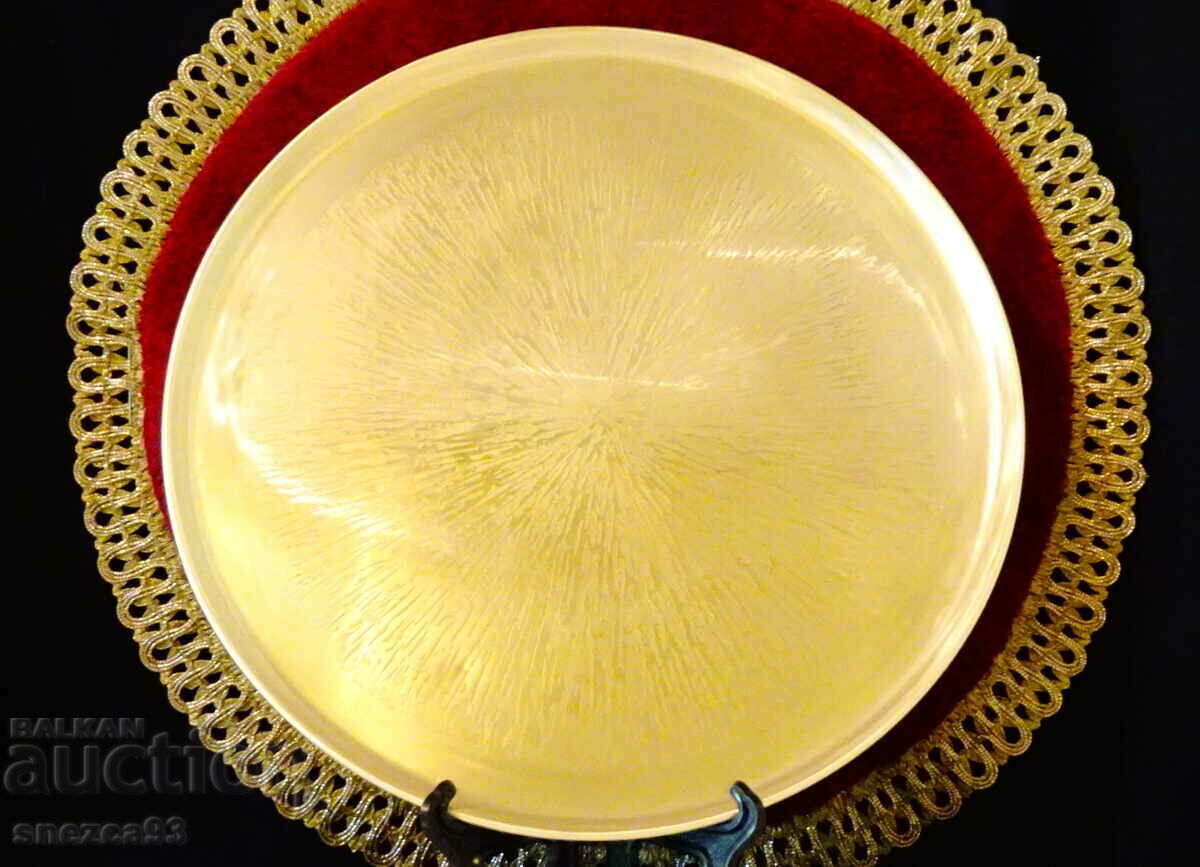 German bronze tray 26 cm, relief German bronze tray 26 cm, relief