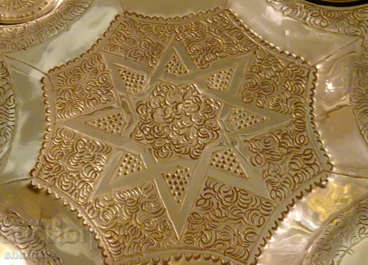 Persian bronze tray 36 cm., 1 kg. - 5 Persian bronze tray 36 cm., 1 kg. - 5