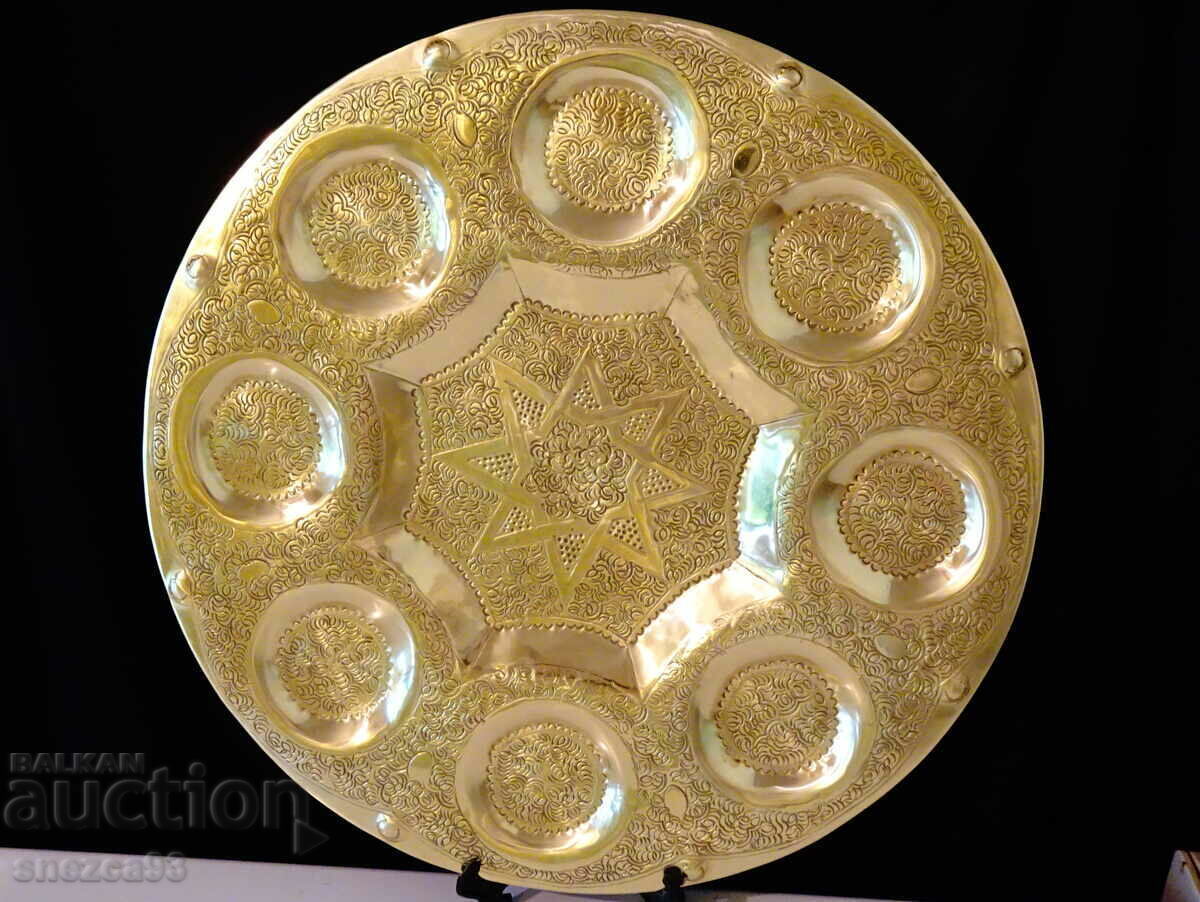 Persian bronze tray 36 cm., 1 kg. - 7 Persian bronze tray 36 cm., 1 kg. - 7