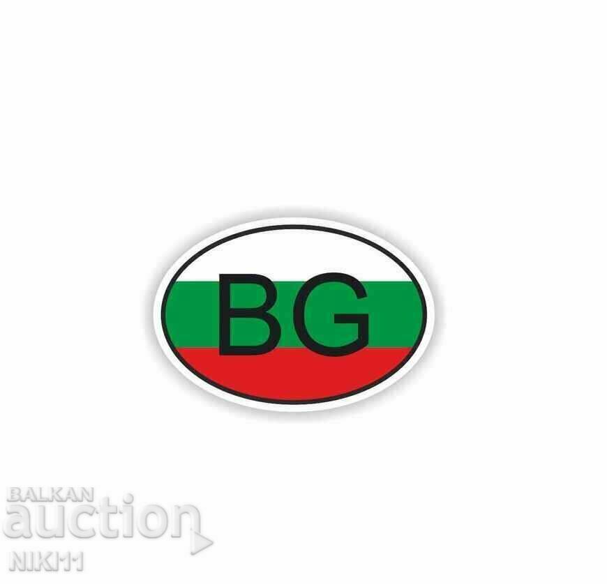 Car sticker BG with flag, car stickers BG / BG