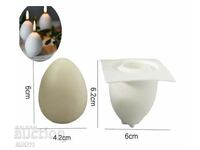 Силиконов молд Яйце , Великден , форма за свещ свещи сапун
