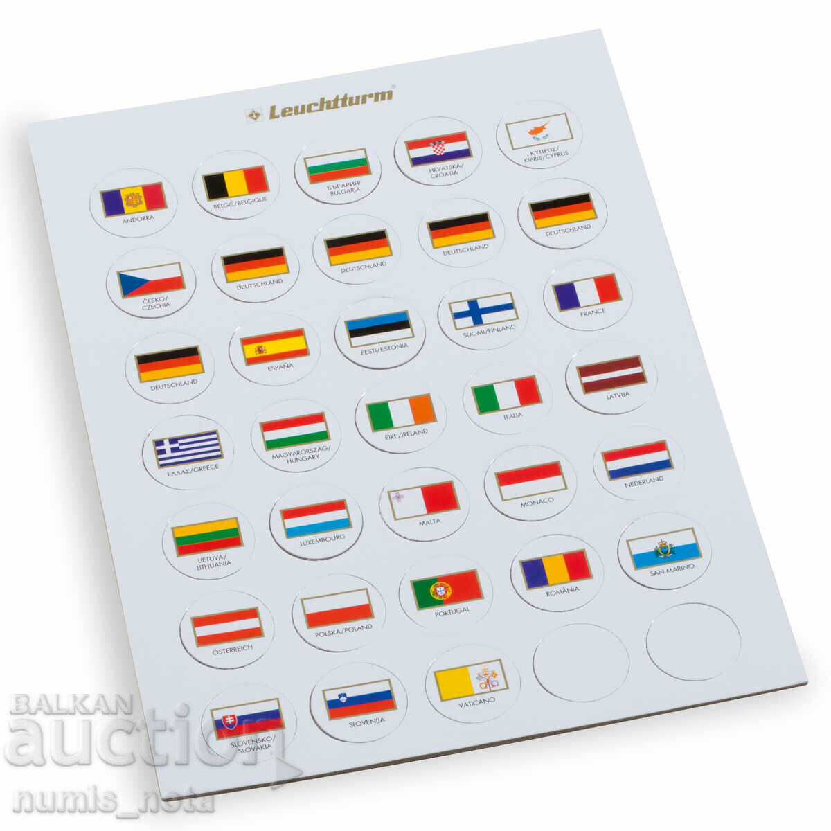 чипове с Различните флагове за Евросетове с монети - 35 броя