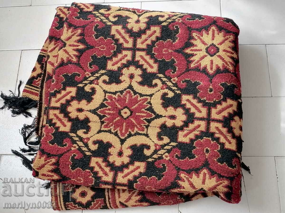 Handwoven wool rug 2.4/2.4m 60s patterned rug - 6 Handwoven wool rug 2.4/2.4m 60s patterned rug - 6