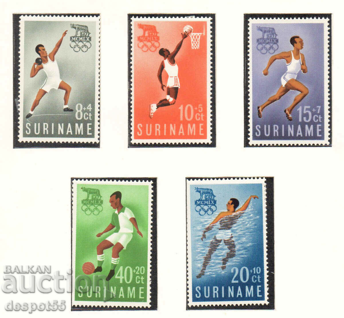 1960. Surinam. Jocurile Olimpice - Roma, Italia.