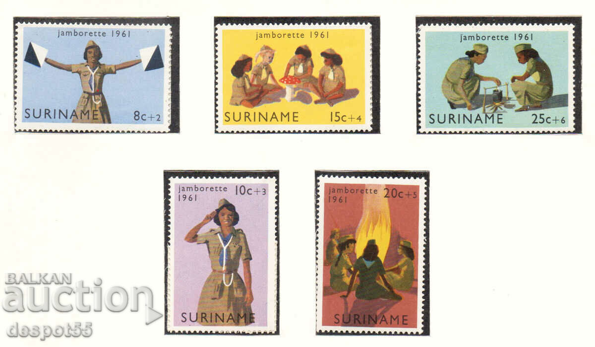 1961. Суринам. Джамборе на карибските момичета-скаути.