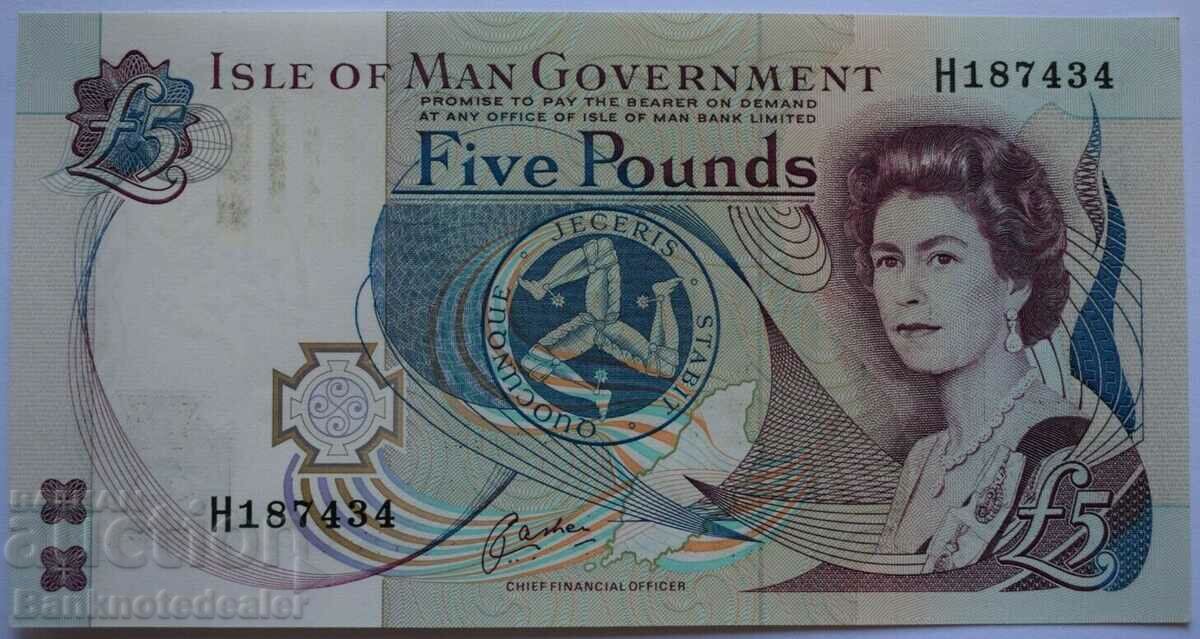 Isle of Man 5 Pound 1983 Pick 41b Ref 7434