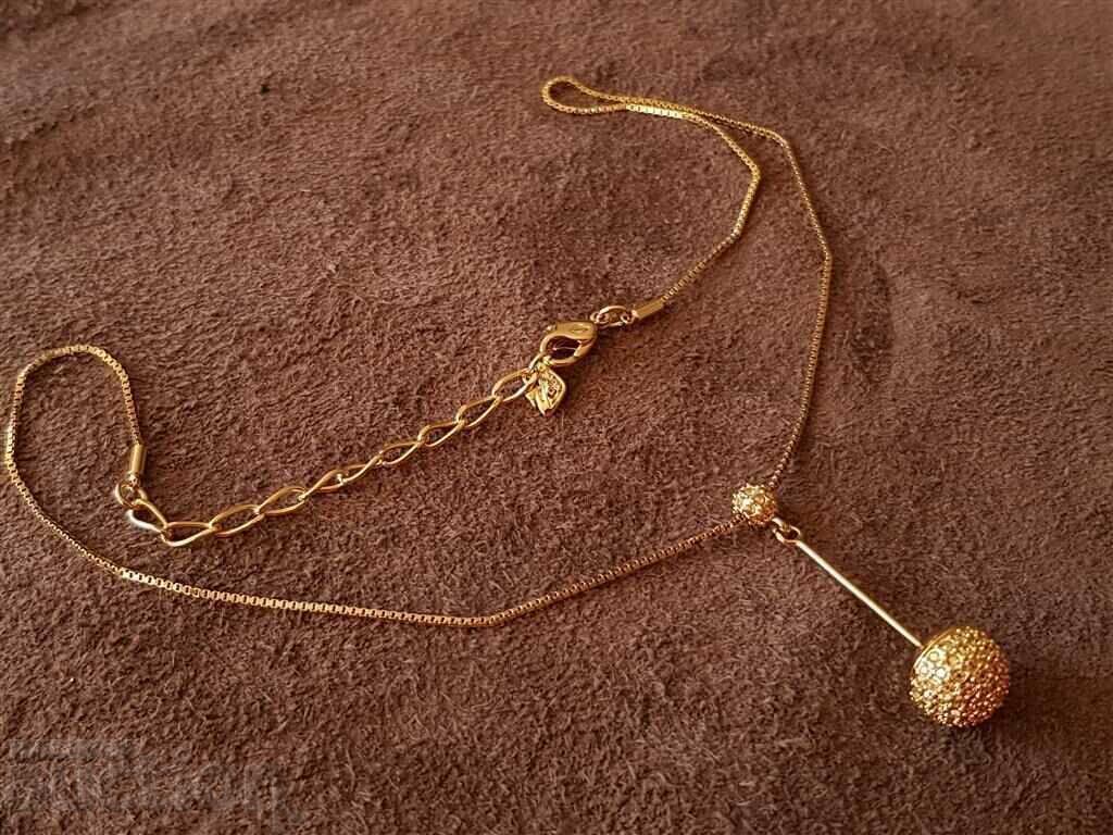 Unique designer necklace with 18k gold plating and SWAROVSKI with price 95.00 BGN | € 48.57 Unique designer necklace with 18k gold plating and SWAROVSKI with price 95.00 BGN | € 48.57