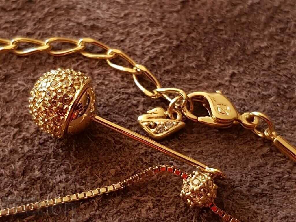 Unique designer necklace with 18k gold plating and SWAROVSKI - 6 Unique designer necklace with 18k gold plating and SWAROVSKI - 6