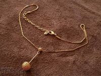 Unique designer necklace with 18k gold plating and SWAROVSKI