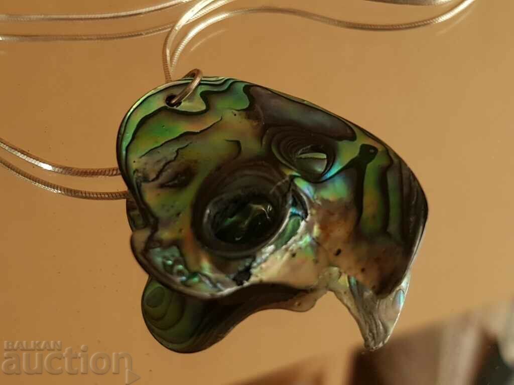 Дизайнерско сребърно колие с цветен седеф от Нова Зеландия - 5 Дизайнерско сребърно колие с цветен седеф от Нова Зеландия - 5