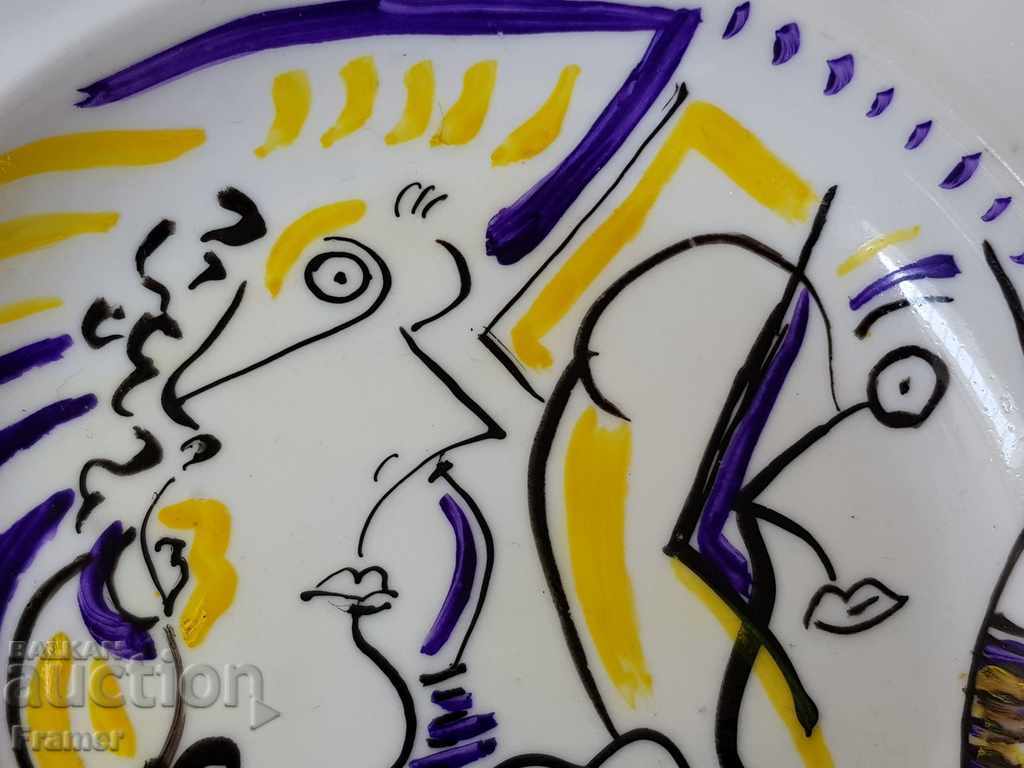 Dimitar Kazakov Nero 1989 porcelain plate Signed - 5 Dimitar Kazakov Nero 1989 porcelain plate Signed - 5