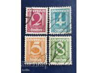 AUSTRIA ANII 1920/30 - 2,4,5 ȘI 8 TIMBRIE BRUTE