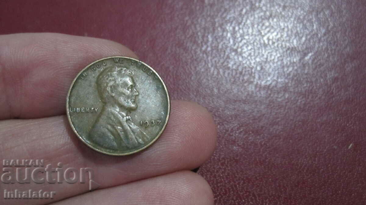 1937 1 σεντ ΗΠΑ