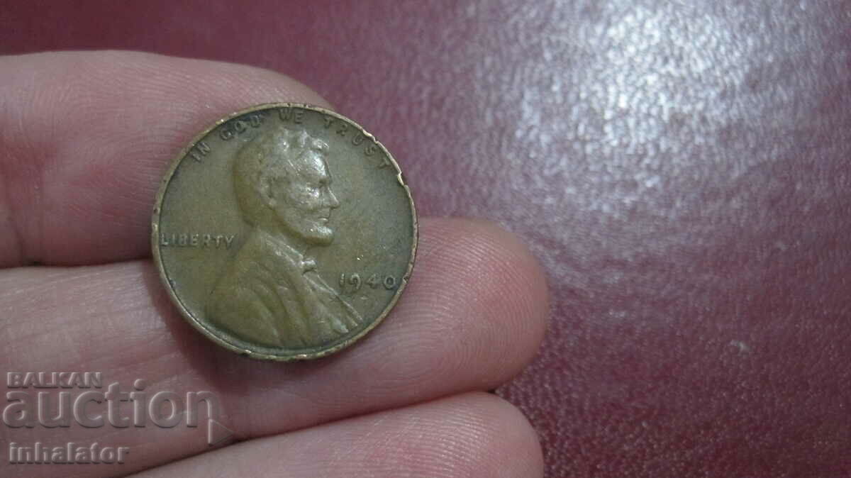 1940 1 cent SUA