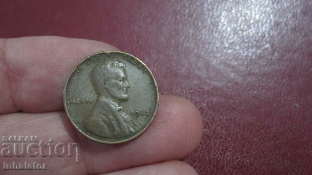 1942 год 1 цент САЩ