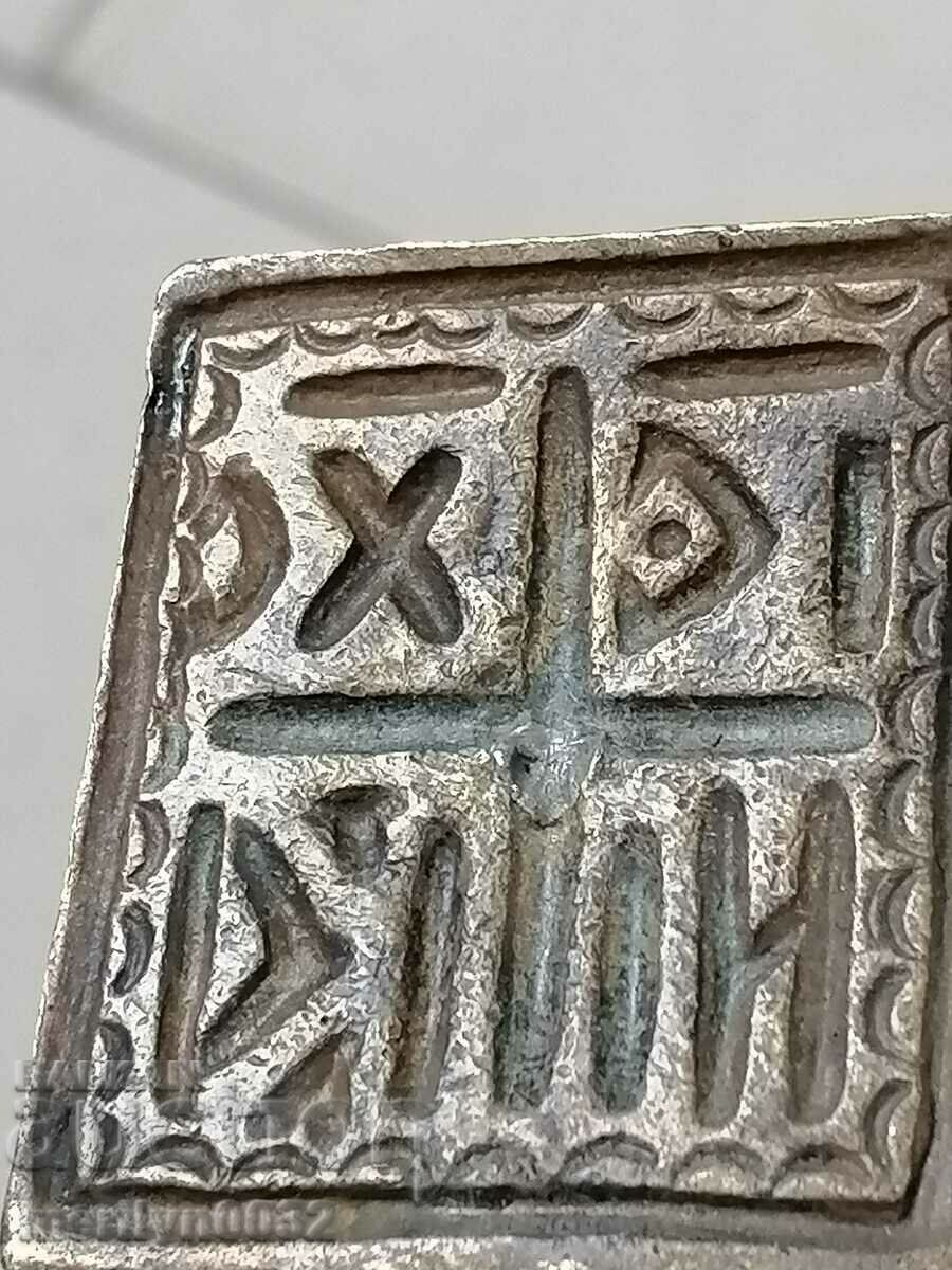 Renaissance bronze ceremonial seal prosphorus cross 1879 - 5 Renaissance bronze ceremonial seal prosphorus cross 1879 - 5