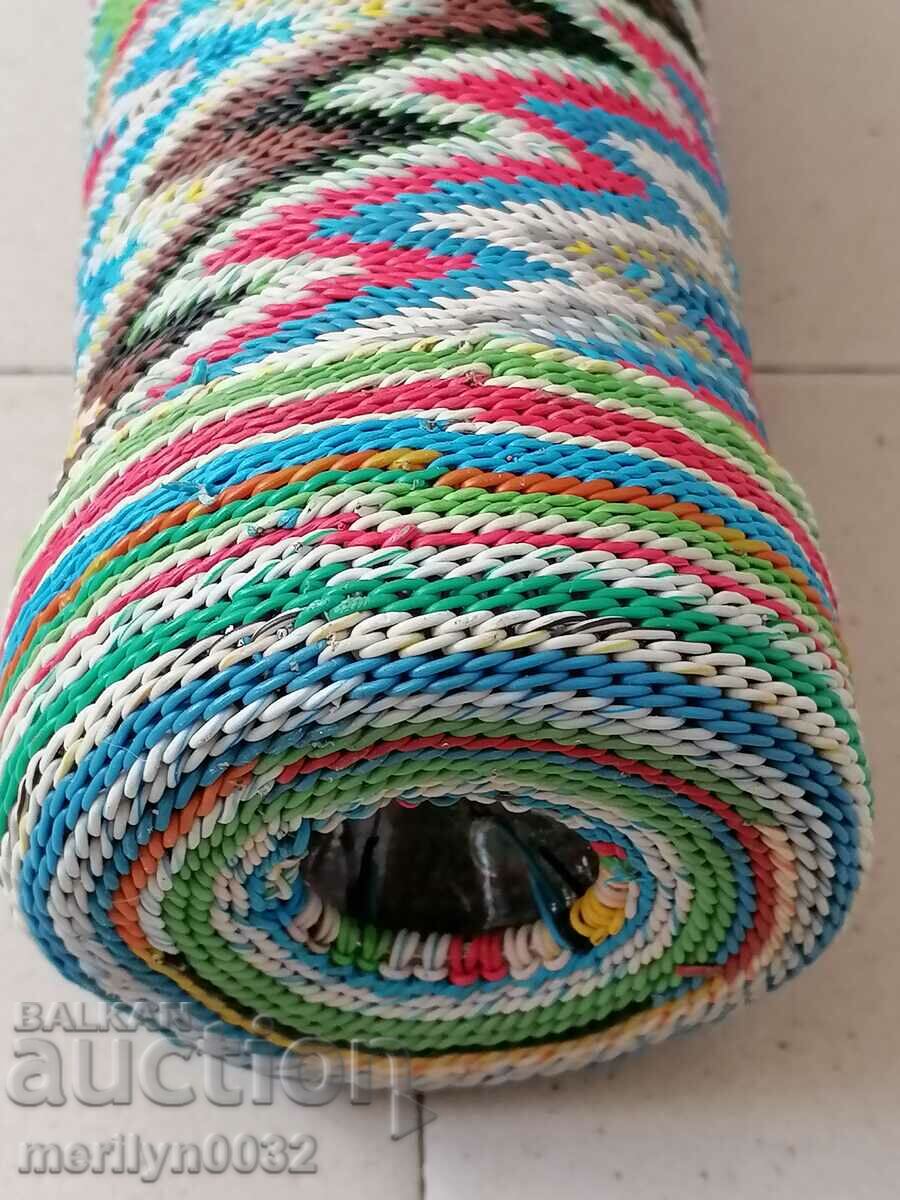 Old glass bottle with colorful braid bottle, glass - 7 Old glass bottle with colorful braid bottle, glass - 7