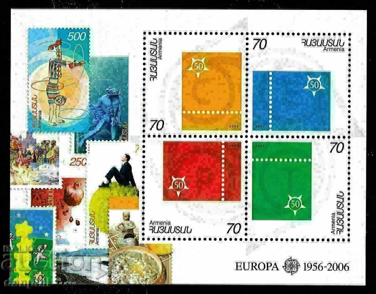 2006 Αρμενία «50 χρόνια ευρωπαϊκών γραμματοσήμων» (**) καθαρό μπλοκ. 24