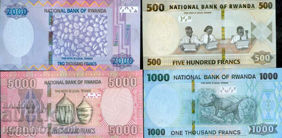 RWANDA RWANDA 500 1000 2000 5000 Franc issue NEW UNC with price 49.99 BGN | € 25.56 RWANDA RWANDA 500 1000 2000 5000 Franc issue NEW UNC with price 49.99 BGN | € 25.56