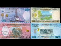 RWANDA RWANDA 500 1000 2000 5000 Franc issue NEW UNC