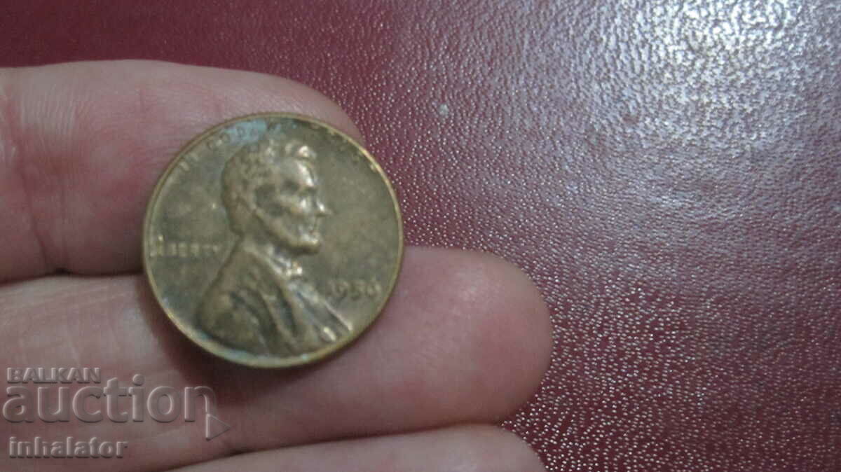 1956 год 1 цент САЩ