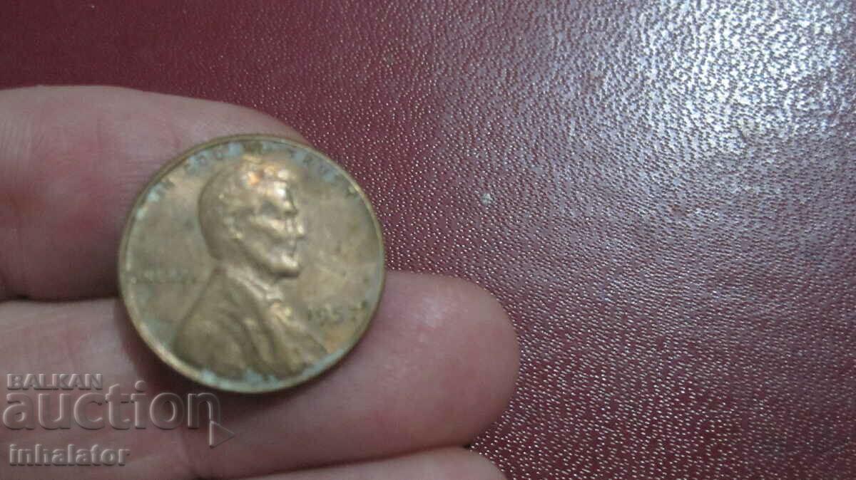 1957 год 1 цент САЩ
