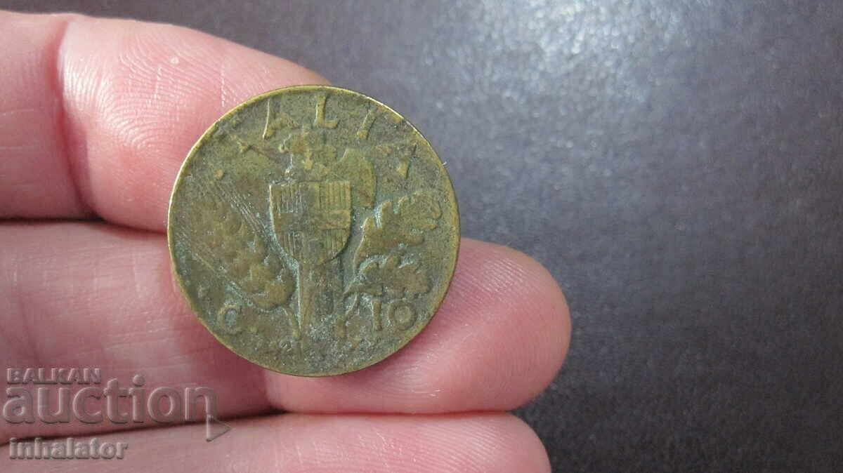 1942 anul 10 centesimi Italia