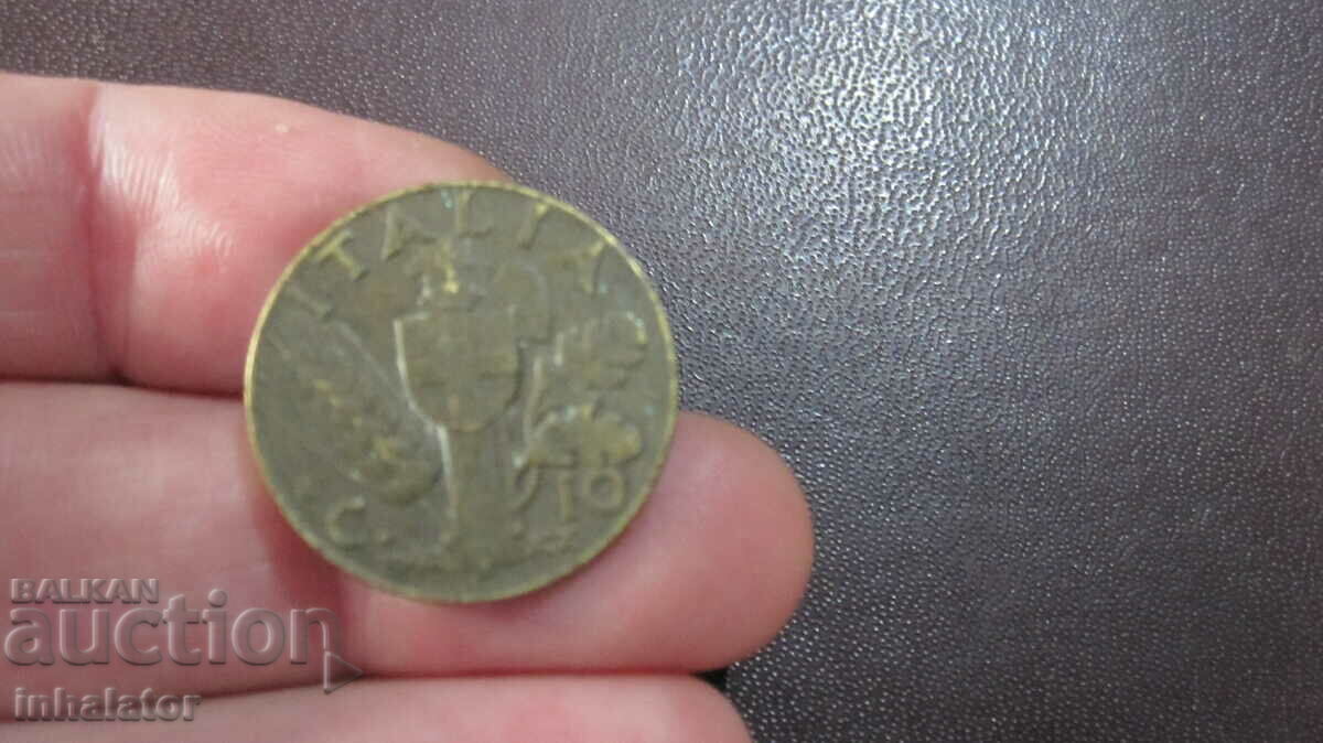 1942 year 10 centesimi Italy