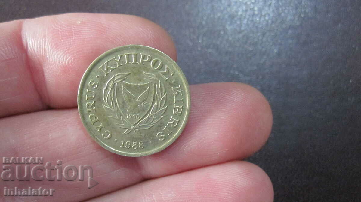 1988 год 2 цента Кипър